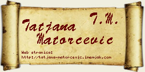Tatjana Matorčević vizit kartica